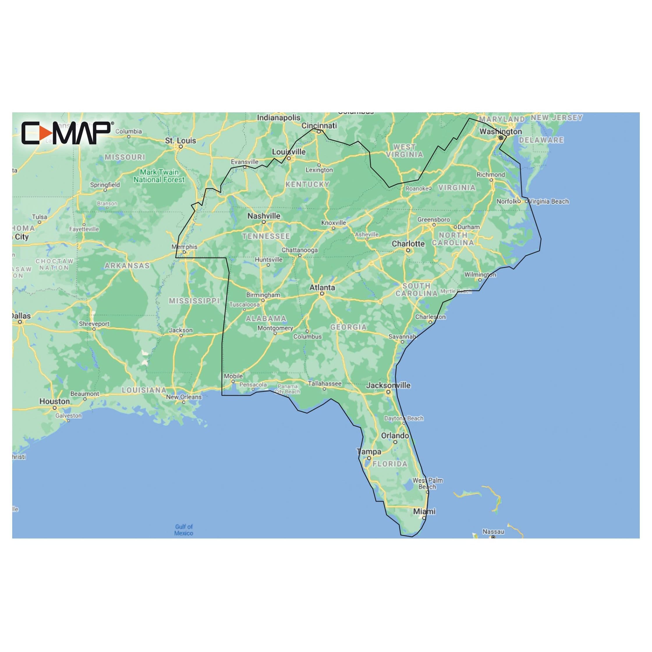C-MAP Reveal Lakes - US Lakes Southeast