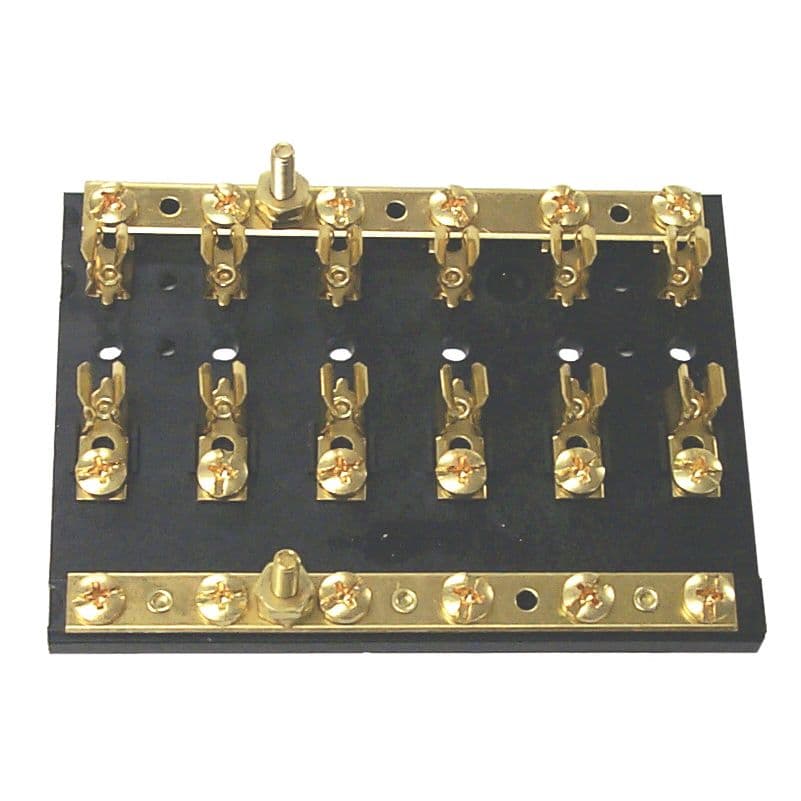 Hot Feed/Common Ground Fuse Block (6 Gang)