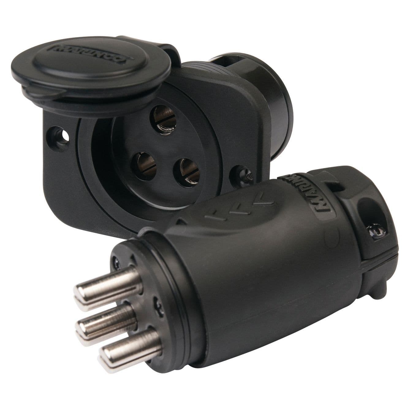 3-Wire 70A Charging/Trolling System Receptacle and Plug