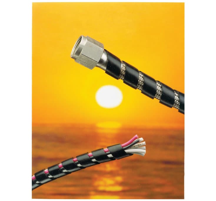 Black Polyethylene Heli-Tube® Spiral Cable Wrap (1/2” x 100')
