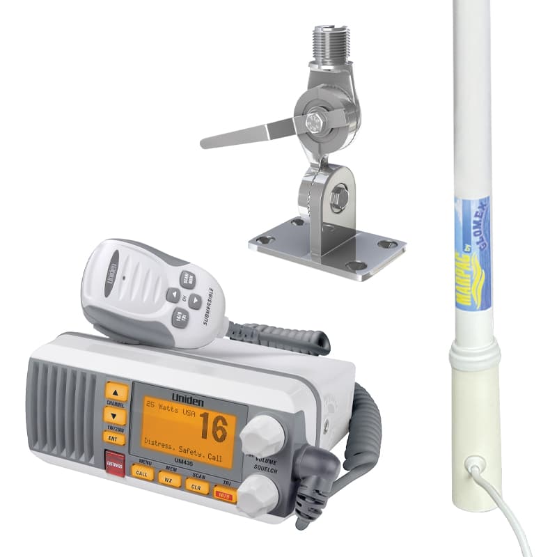 UM435 VHF Marine Radio Package with Marpac VHF Antenna