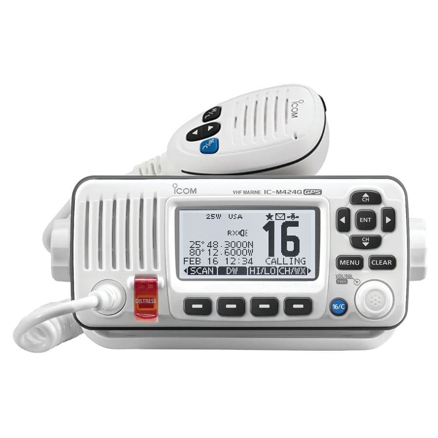 M424G VHF Marine Transceiver with GPS Receiver (White)