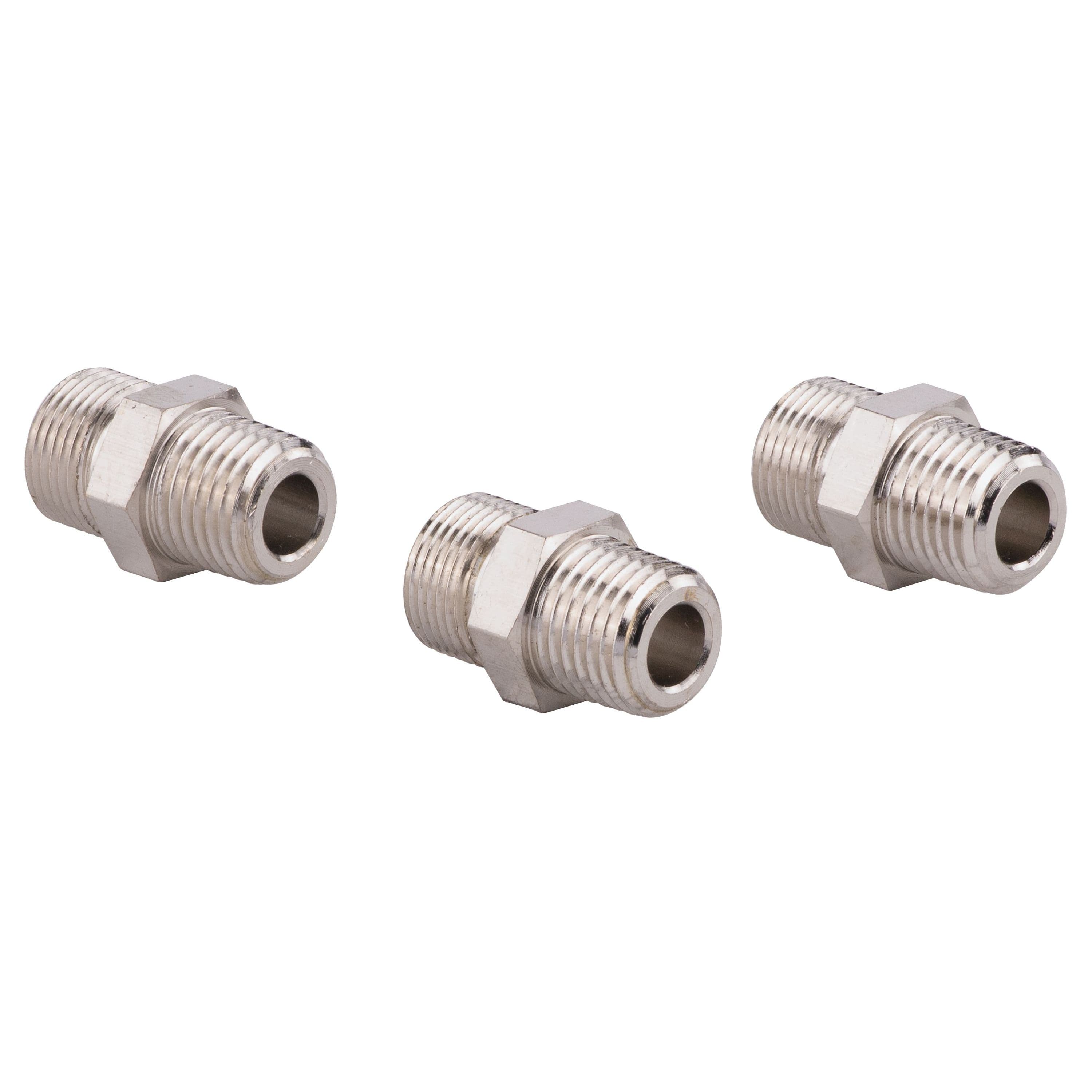 NPT Fittings (Straight - 1/4” NPT to 3/8” Tube, 3 Per Kit)