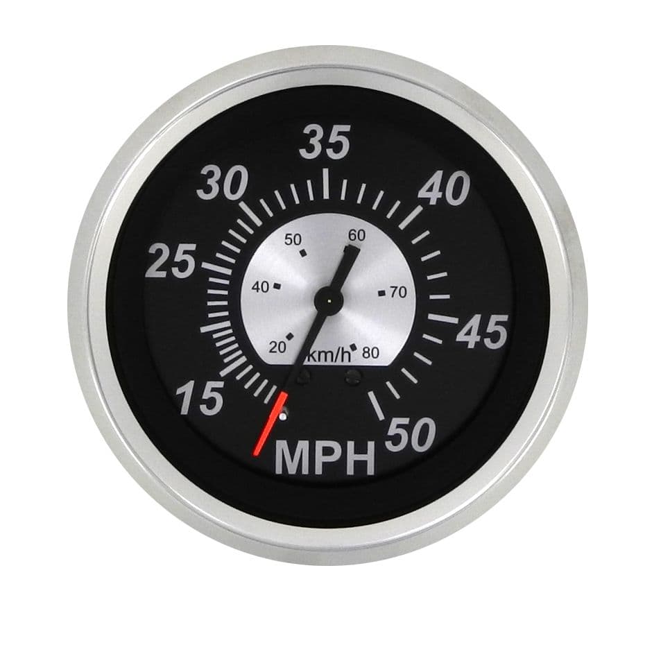 Black Sterling Gauges - Speedometer (50 MPH)