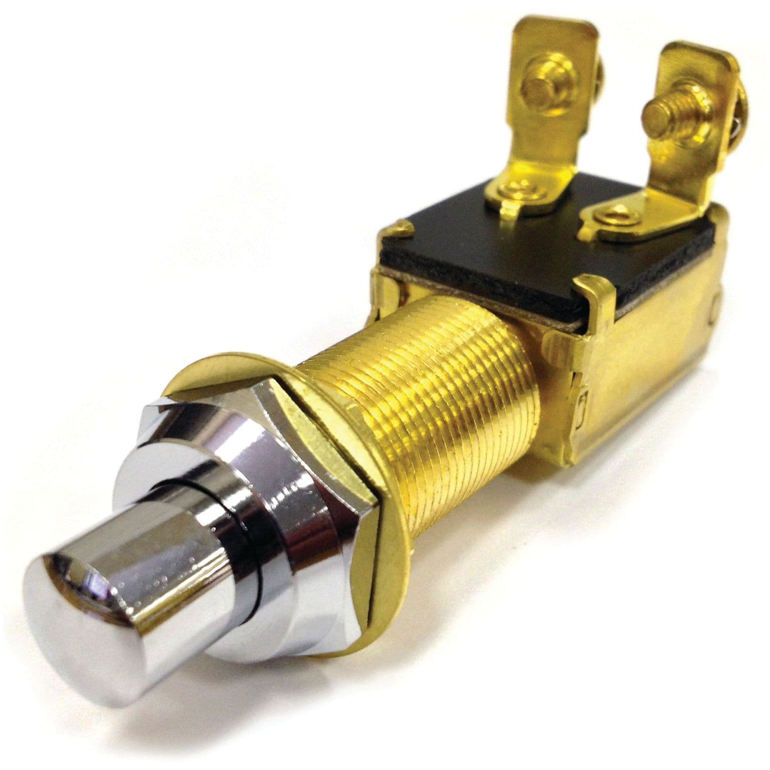 Brass Push Button Switch (Momentary On-Off, SPST)