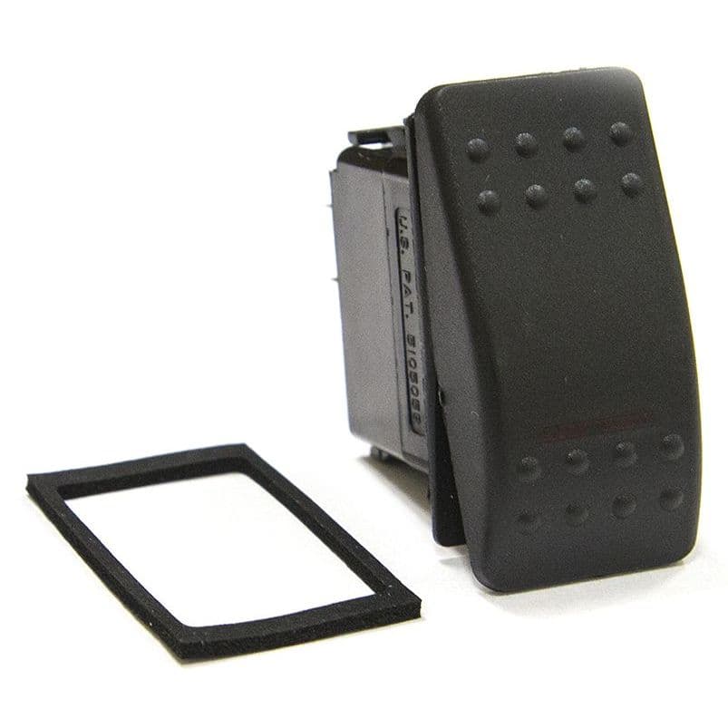 Illuminated Weather Resistant Contoura® II Rocker Switch (Momentary On-Off, SPST)