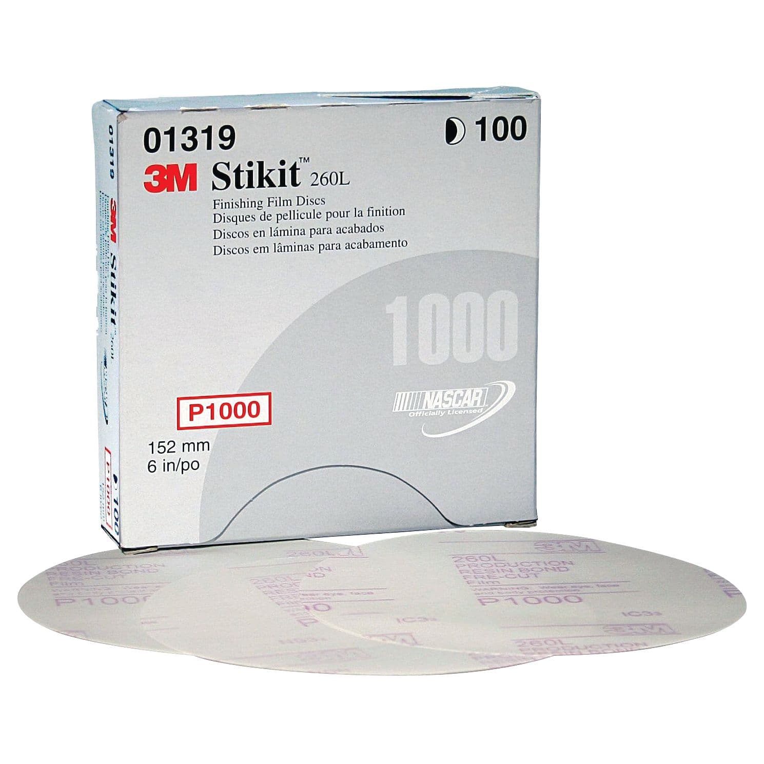 Stikit™ Finishing Film Abrasive Discs (260L) - 6” Diameter (Grit P1000)