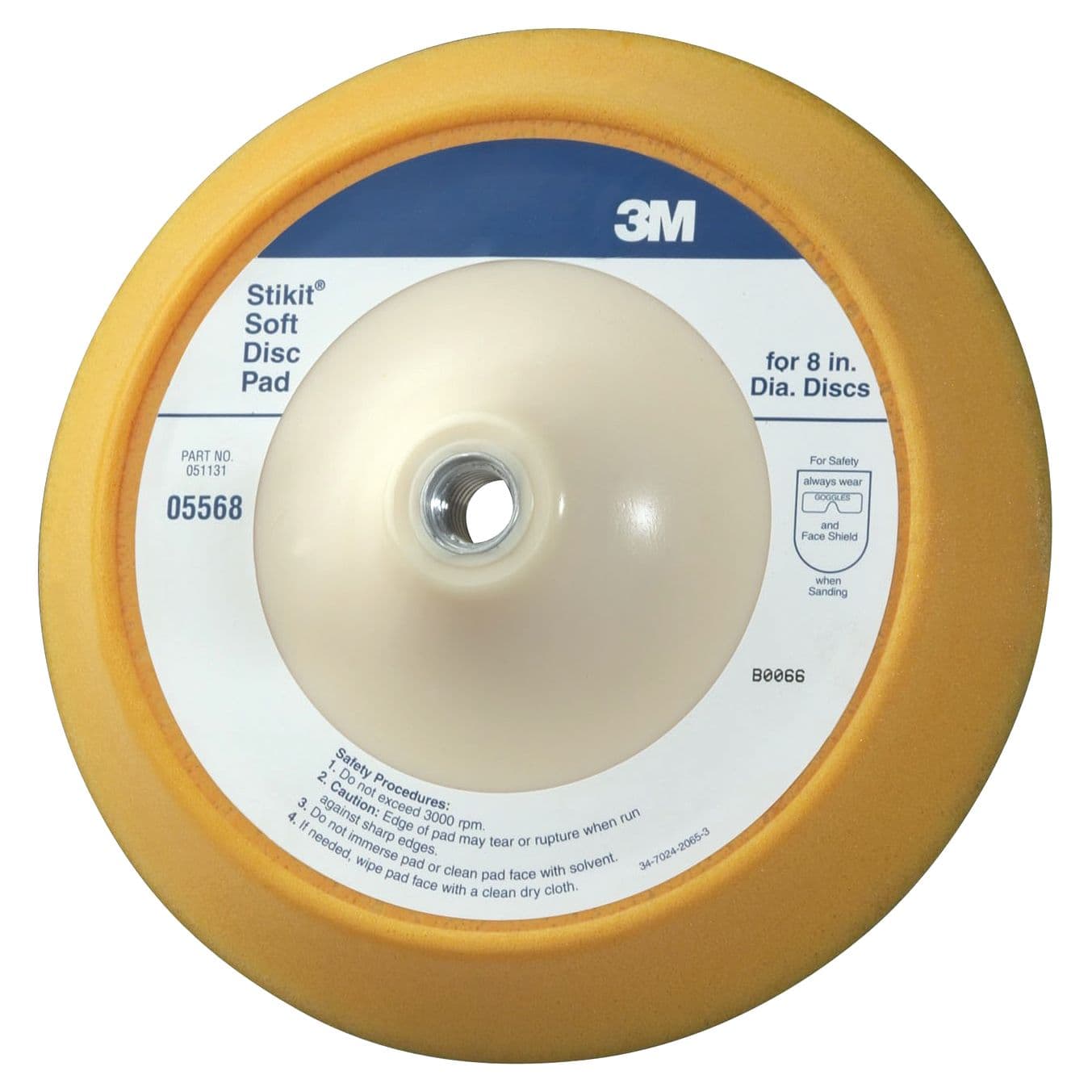 Stikit™ Soft Abrasive Disc Back-Up Pad - 8" Diameter