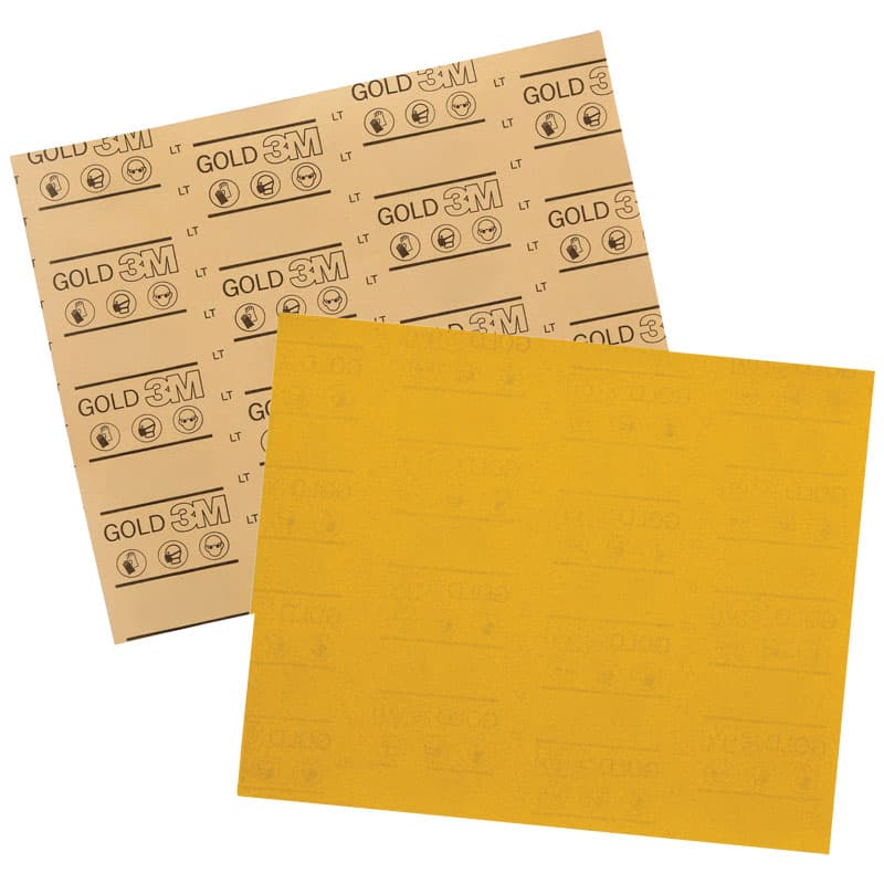 Stikit™ Gold Abrasive Sheets (288U) - 9” x 11" Dimensions (Grit 120)