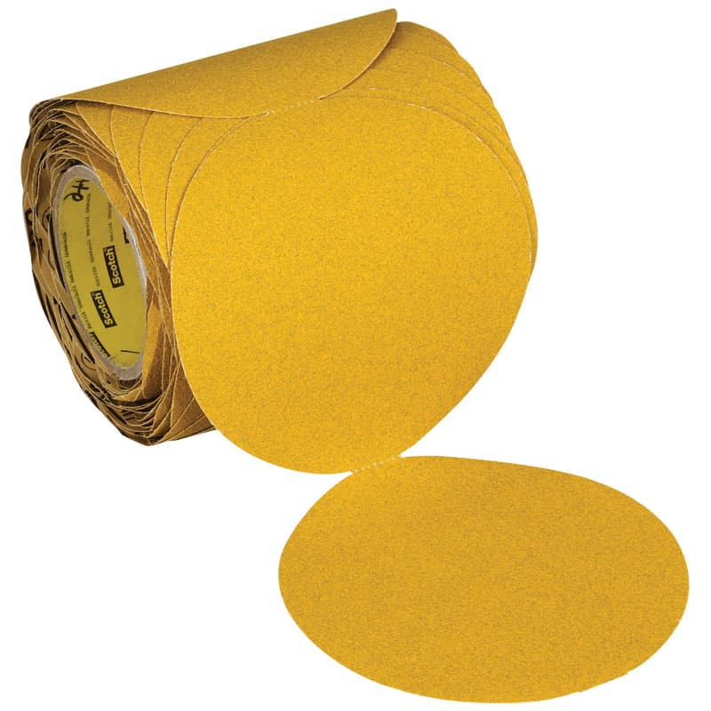 Stikit™ Gold Abrasive Disc Rolls (288U) - 5” Diameter (Grit 80D)