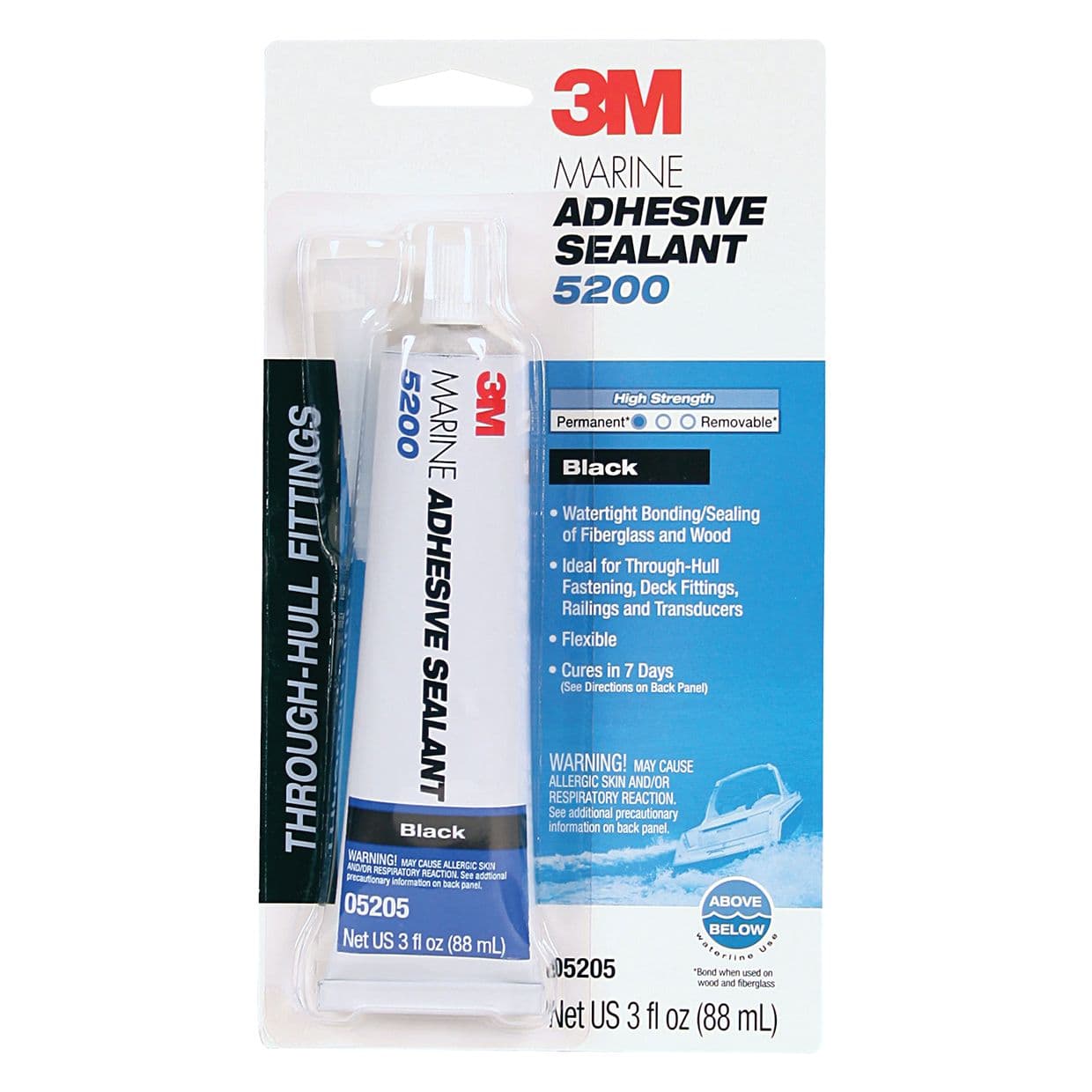 Marine Adhesive/Sealant 5200 - Black (3 oz. Tube)