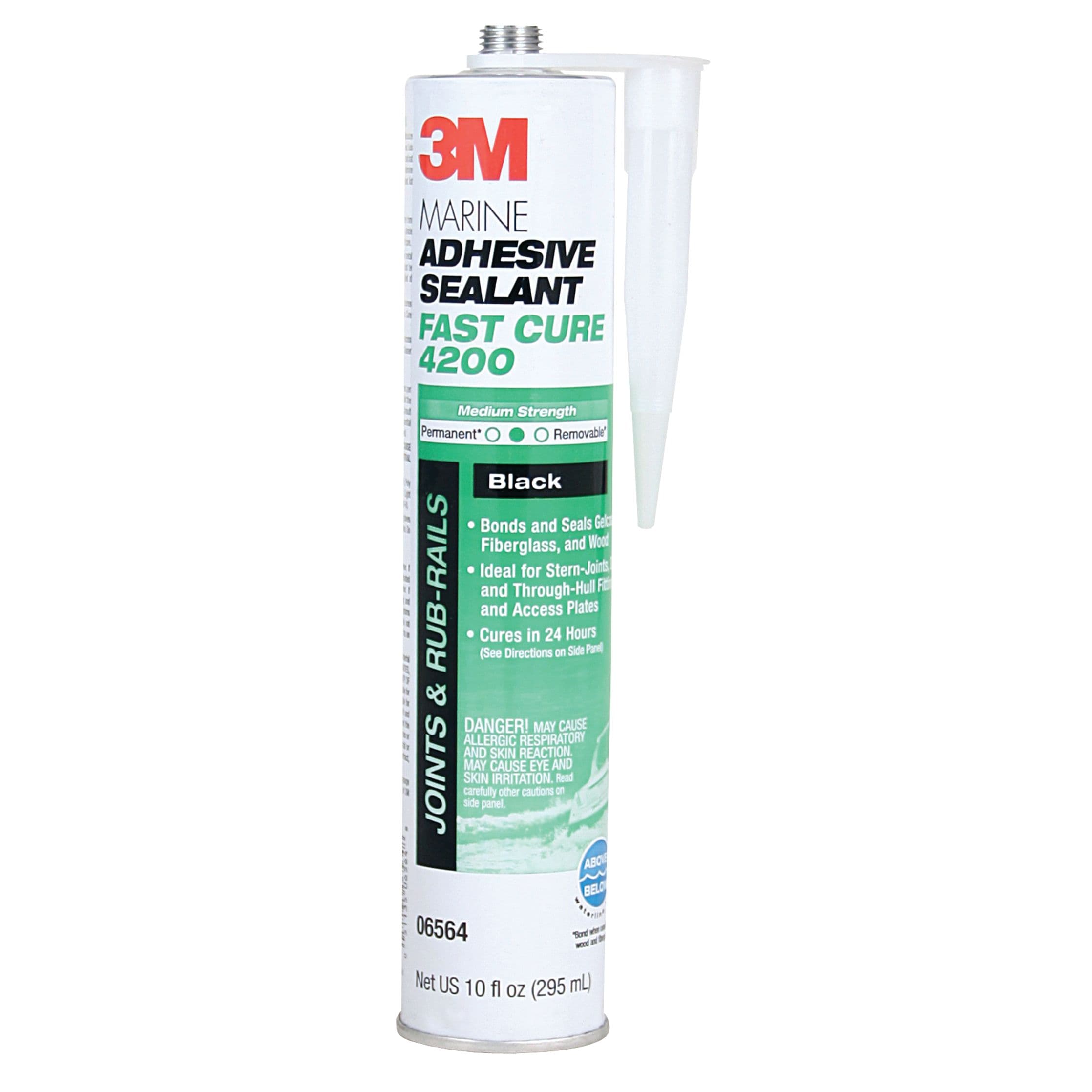 Marine Adhesive/Sealant Fast Cure 4200 - Black (10 oz. Cartridge)