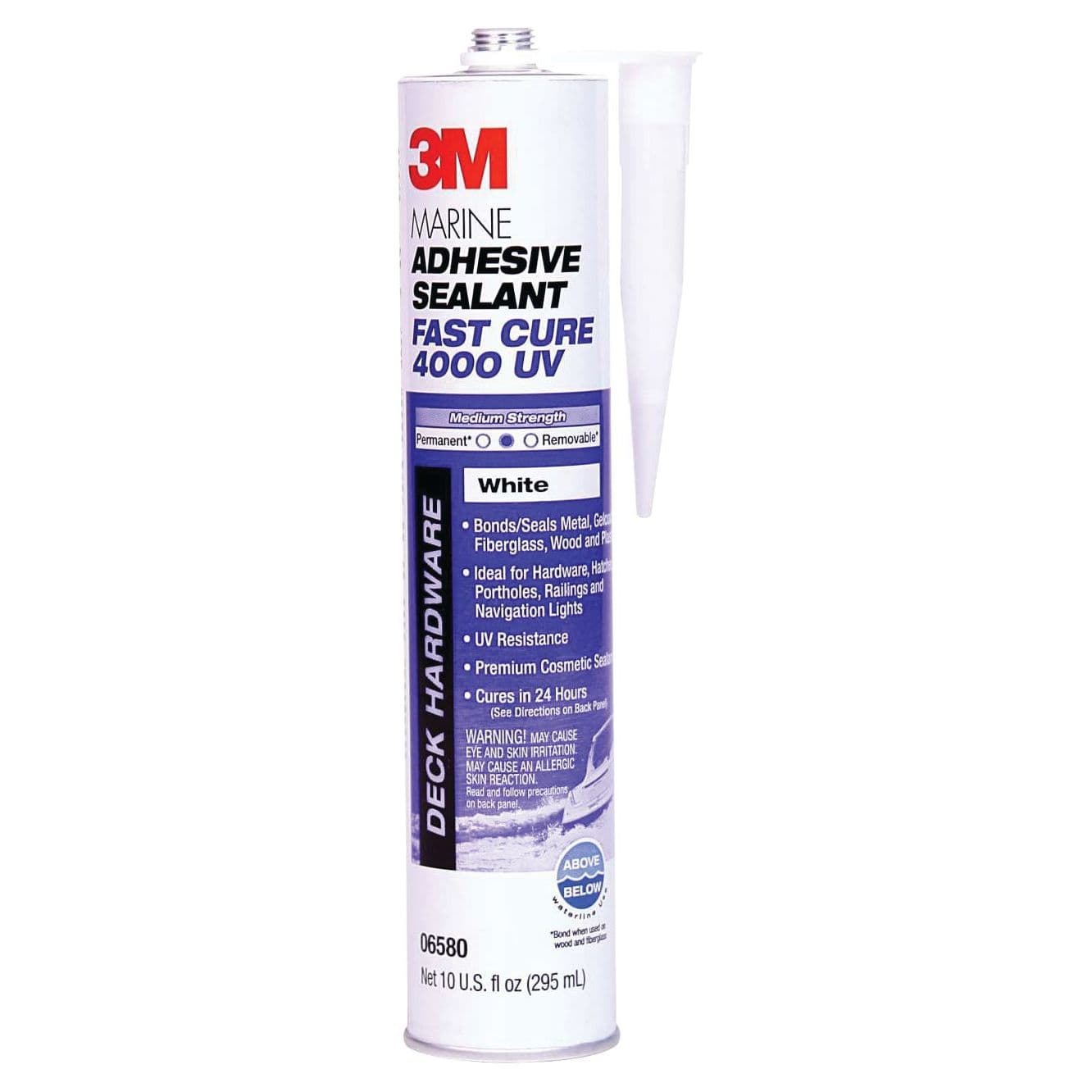 Marine Adhesive/Sealant Fast Cure 4000 UV - White (10 oz. Cartridge)