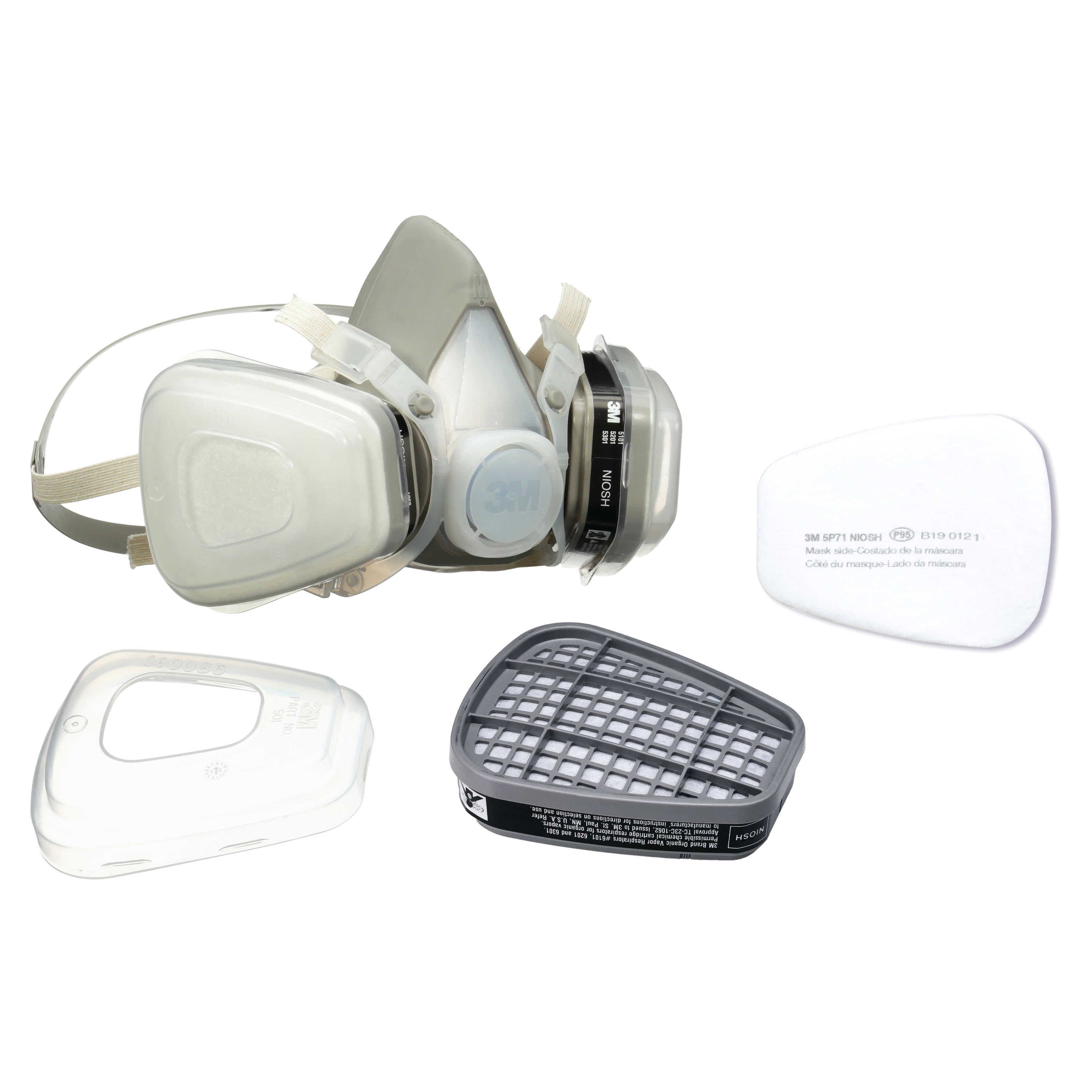 Half Facepiece Disposable Dual Cartridge Respirator Pack-Out (Medium)