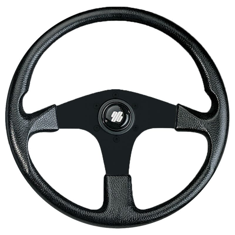 Corse PVC Soft Grip Steering Wheel (Grip Color: Black, Spoke Color: Black)