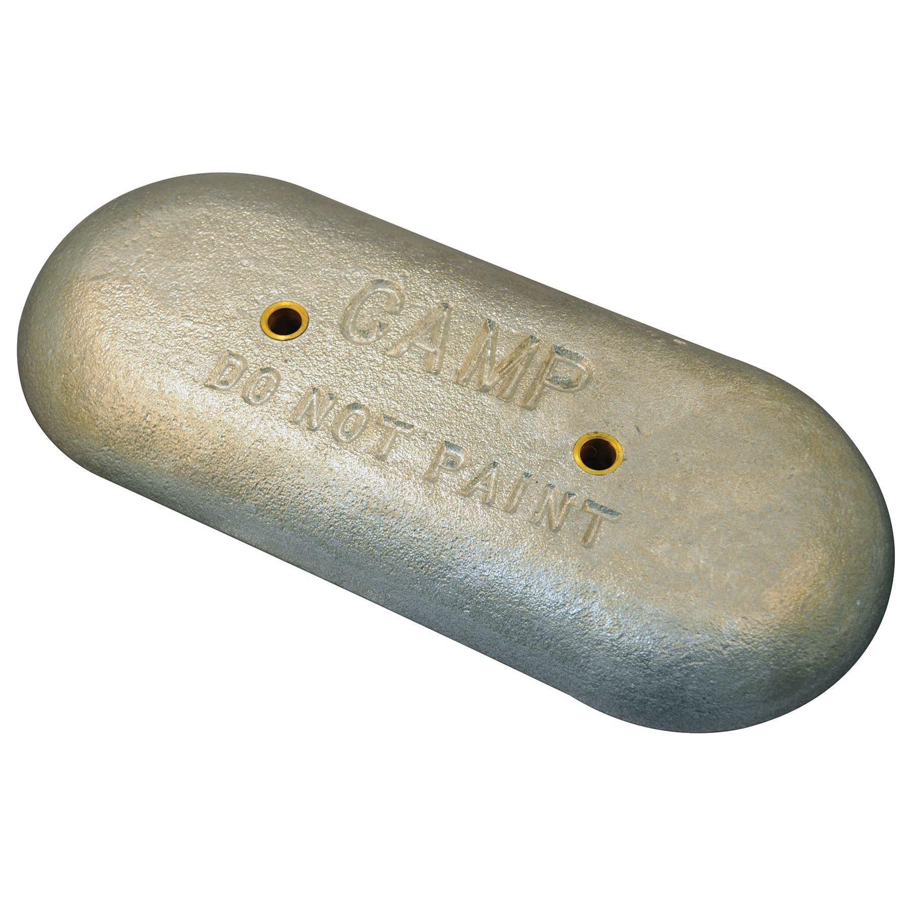 Tapered Zinc Plate Anode for Hull - Bolt-On (14” L x 6-1/4” W x 1-1/4” T)