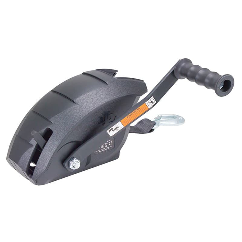 Single Speed Trailer Winch with 20’ Strap (1,500 lbs Capacity)