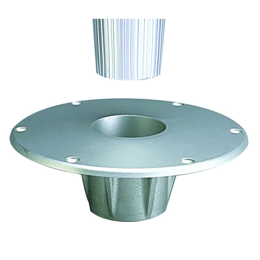 Flush Mount Taper Socket Base for 2-7/8" Table Pedestal (3-Piece Set)