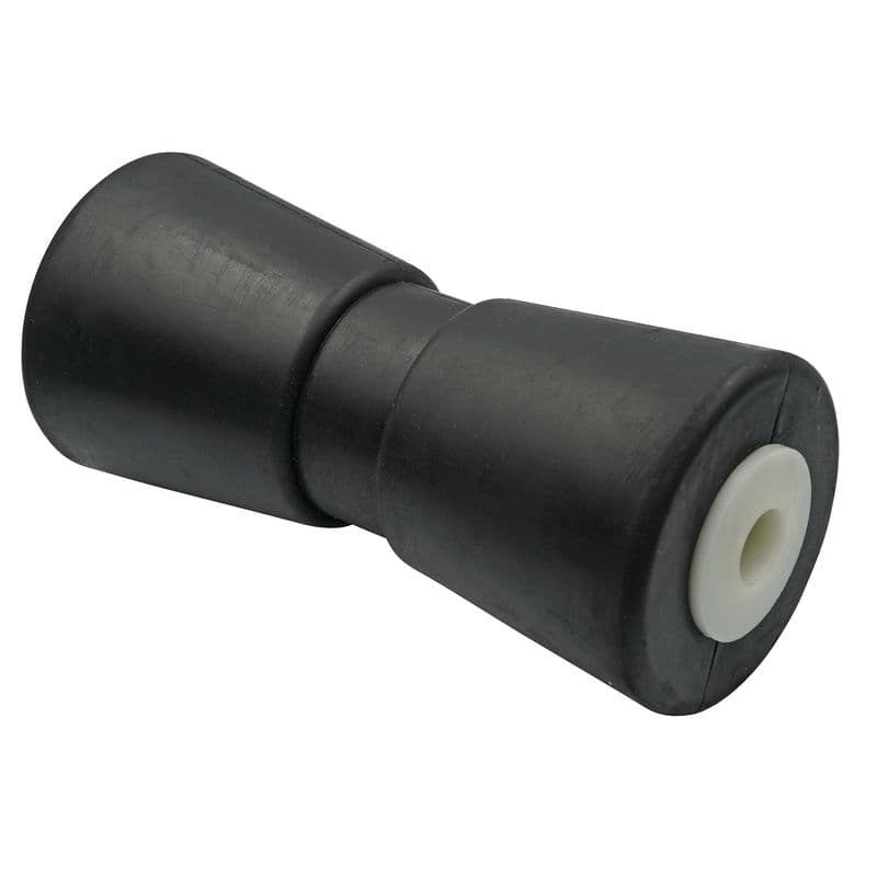Black Rubber Keel Roller (Diameter 3-1/4", Length 7-1/2", Shaft 5/8")
