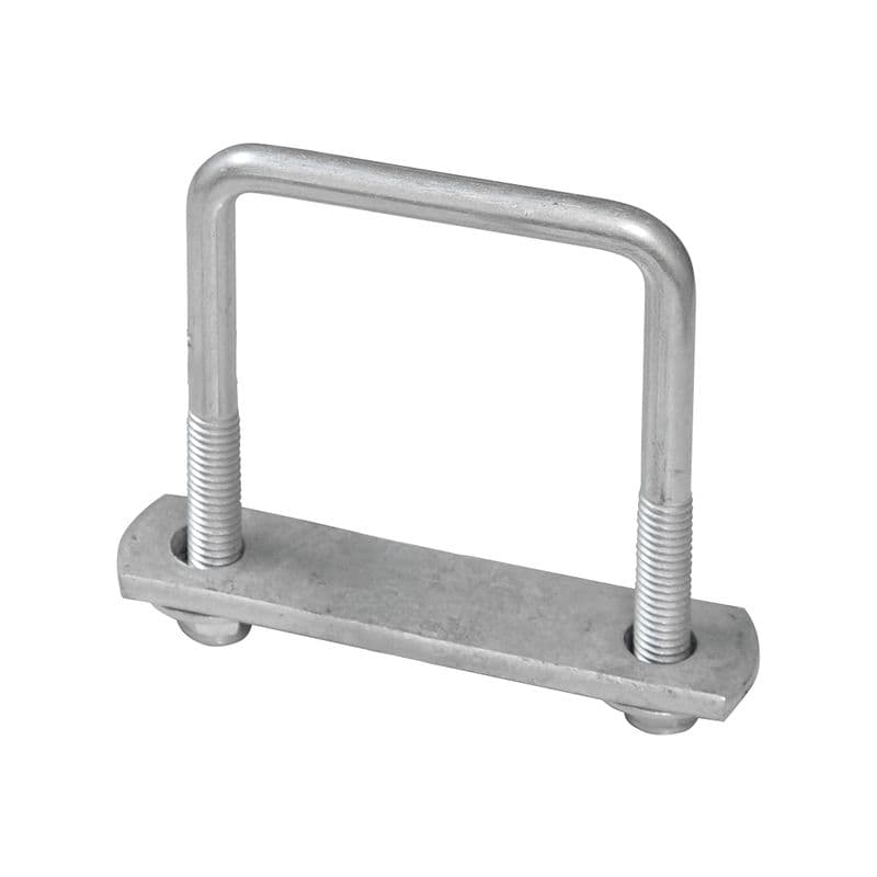 Zinc Plated Square U-Bolt with Frame Strap (3-1/8")