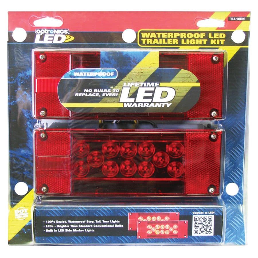 L.E.D. Waterproof Low Profile Tail Light Kit - Over 80” Wide Trailer