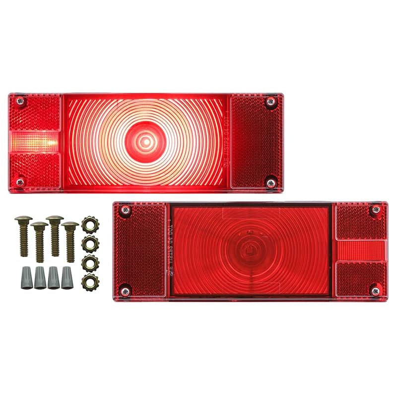 L.E.D. Waterproof Low Profile Tail Lights - Over 80” Wide Trailer