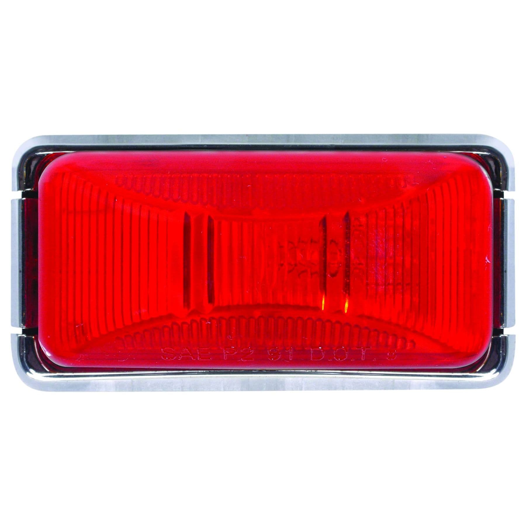 Sealed Marker/Clearance Light - Red Light with Chrome Base