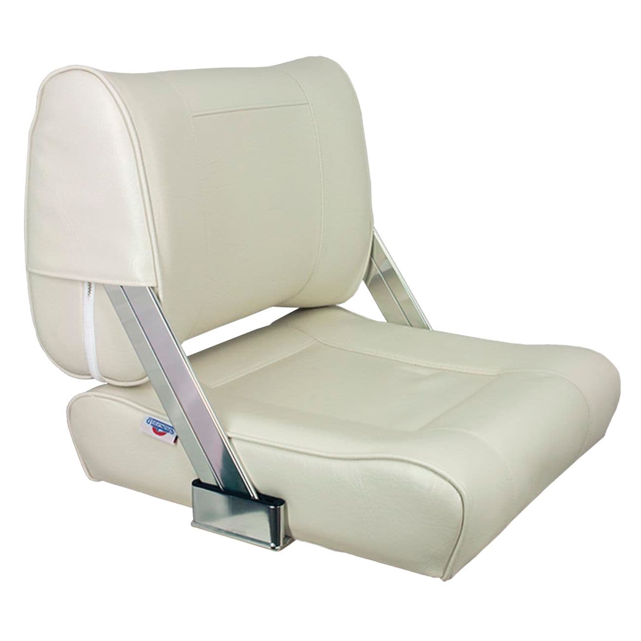 Flip Back Chair - No Slide (Off-White Upholstery)