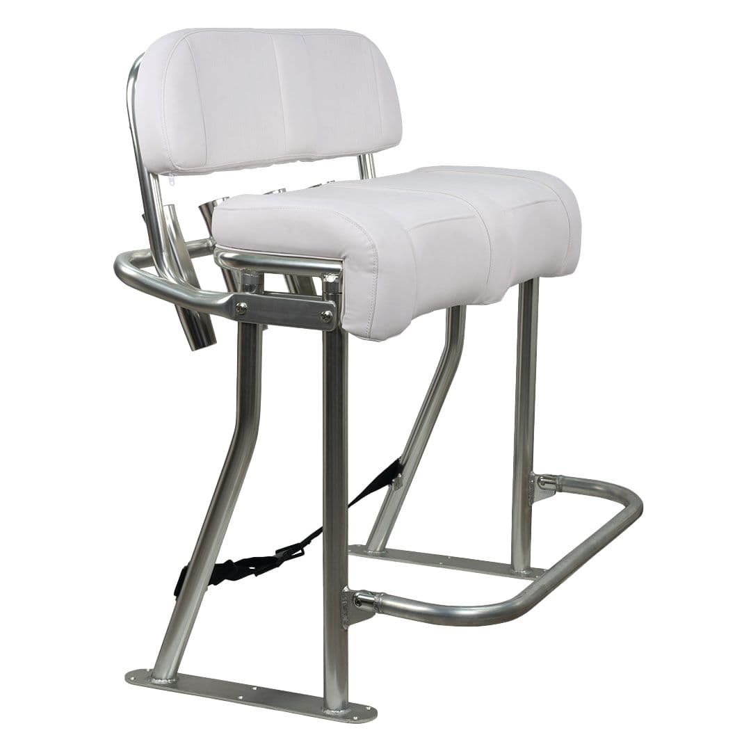 Leaning Post Package with Footrest - White
