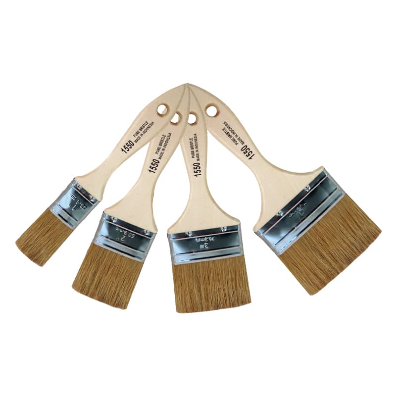 “Throwaway” White Bristle Chip Brush - Double Thick (3”)