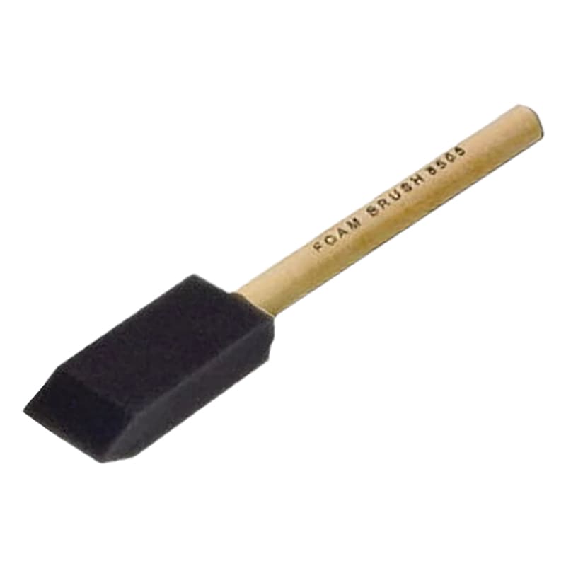 Wood Handle Foam Brush (1”)