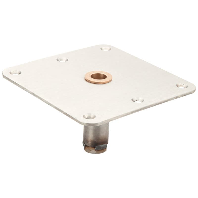 Swivl-Eze Lock’N-Pin 3/4” Pin Base - Stainless Steel Finish (7" x 7", Threaded, Bronze Bushing)