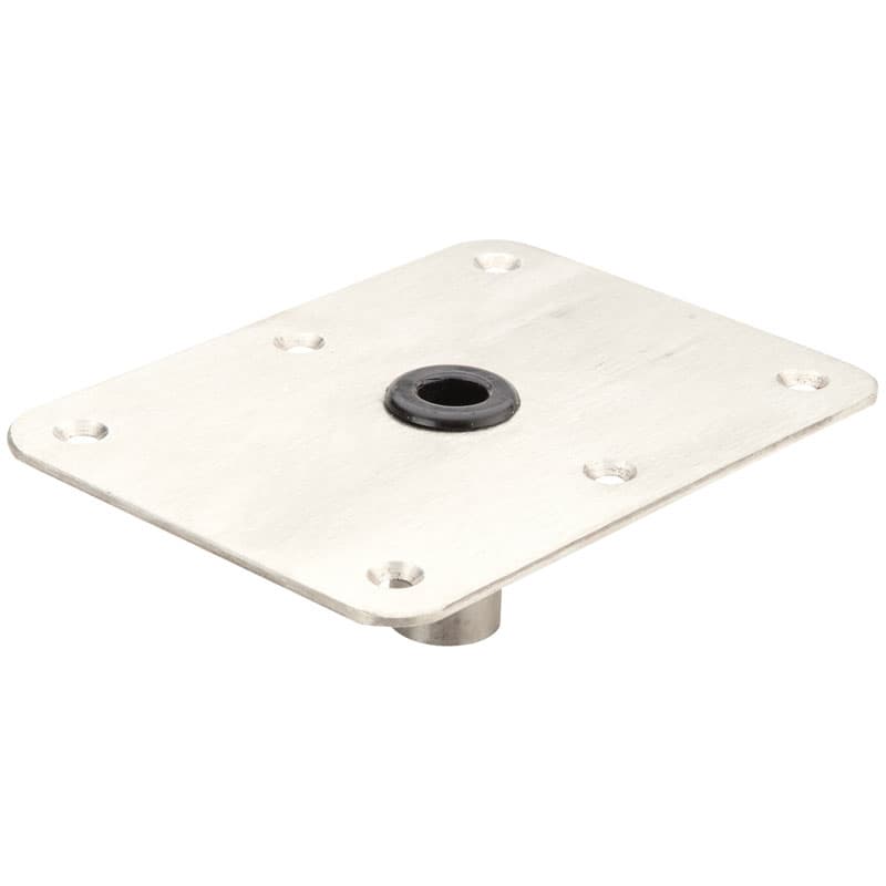Swivl-Eze Lock’N-Pin 3/4” Pin Base - Stainless Steel Finish (6" x 8", Non-Threaded, Acetal Bushing)
