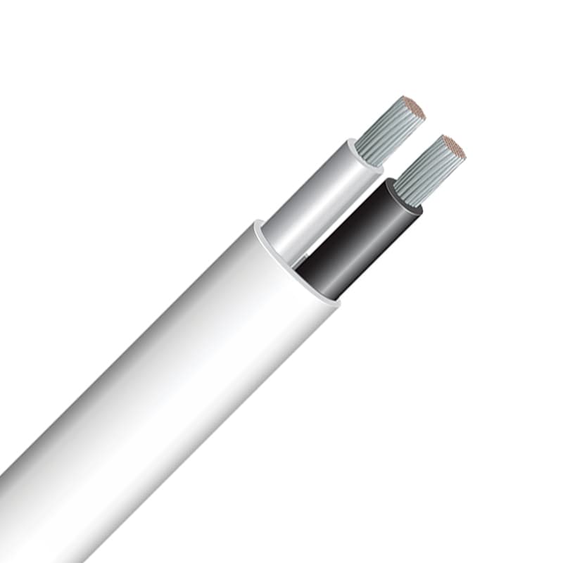 Multi-Conductor Marine Wire - Duplex (10 Gauge, Black/White, 100’ L)