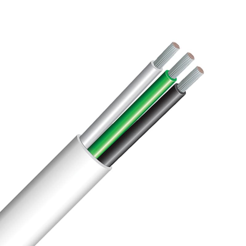 Multi-Conductor Marine Wire - Triplex (16 Gauge, Black/Green/White, 100’ L)
