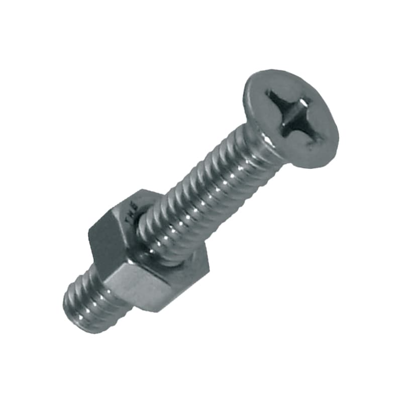 Phillips Pan Machine Screw with Nut (8-32 x 1, 6 pcs)