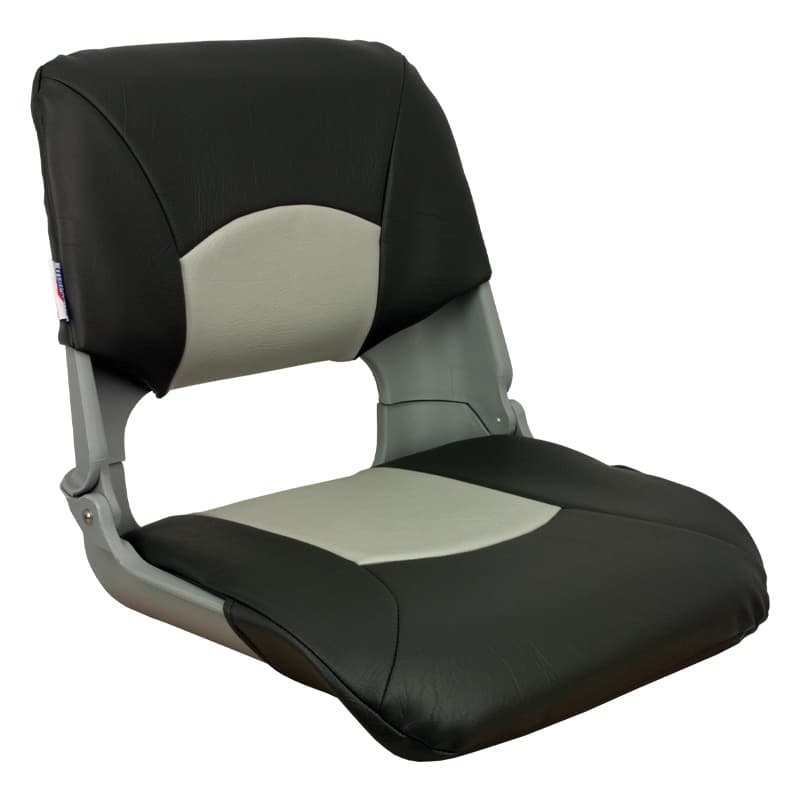 Skipper Standard Folding Seats - Gray Shell with Charcoal/Gray Cushion