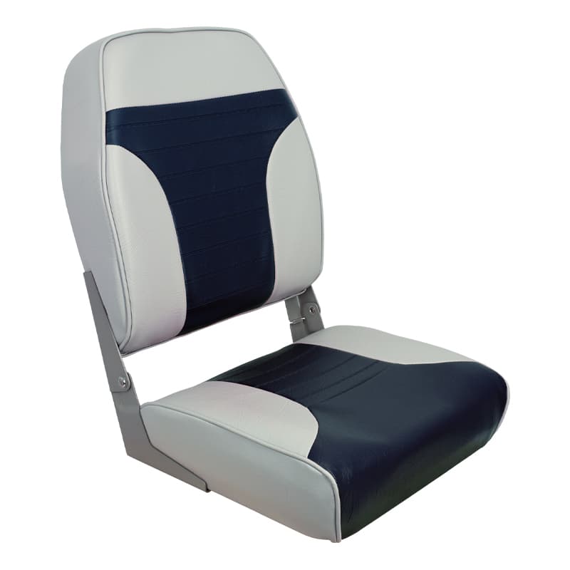Economy High-Back Folding Seats - Gray/Blue
