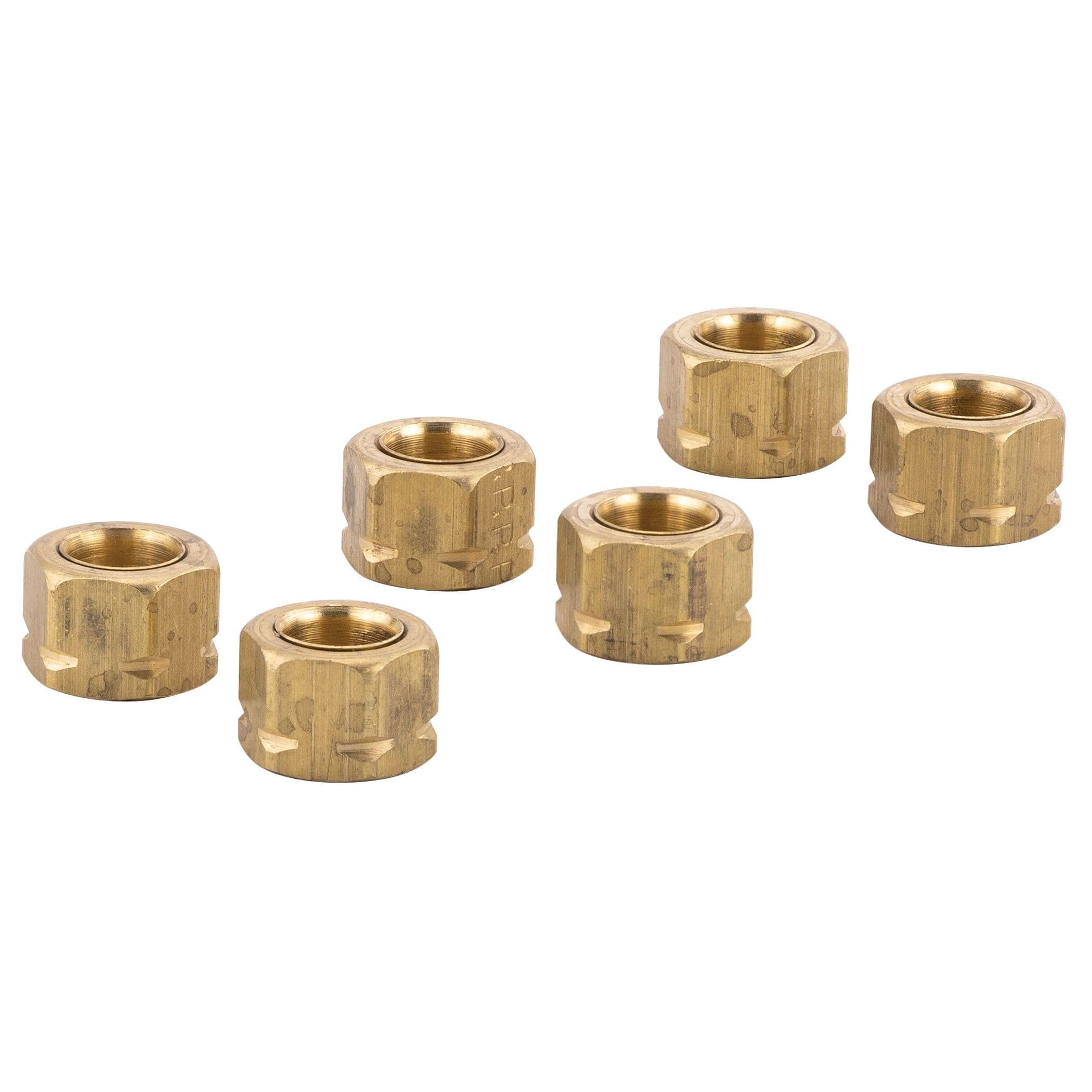 NPT Fittings (Tube Nut - 3/8”, 6 Per Kit)