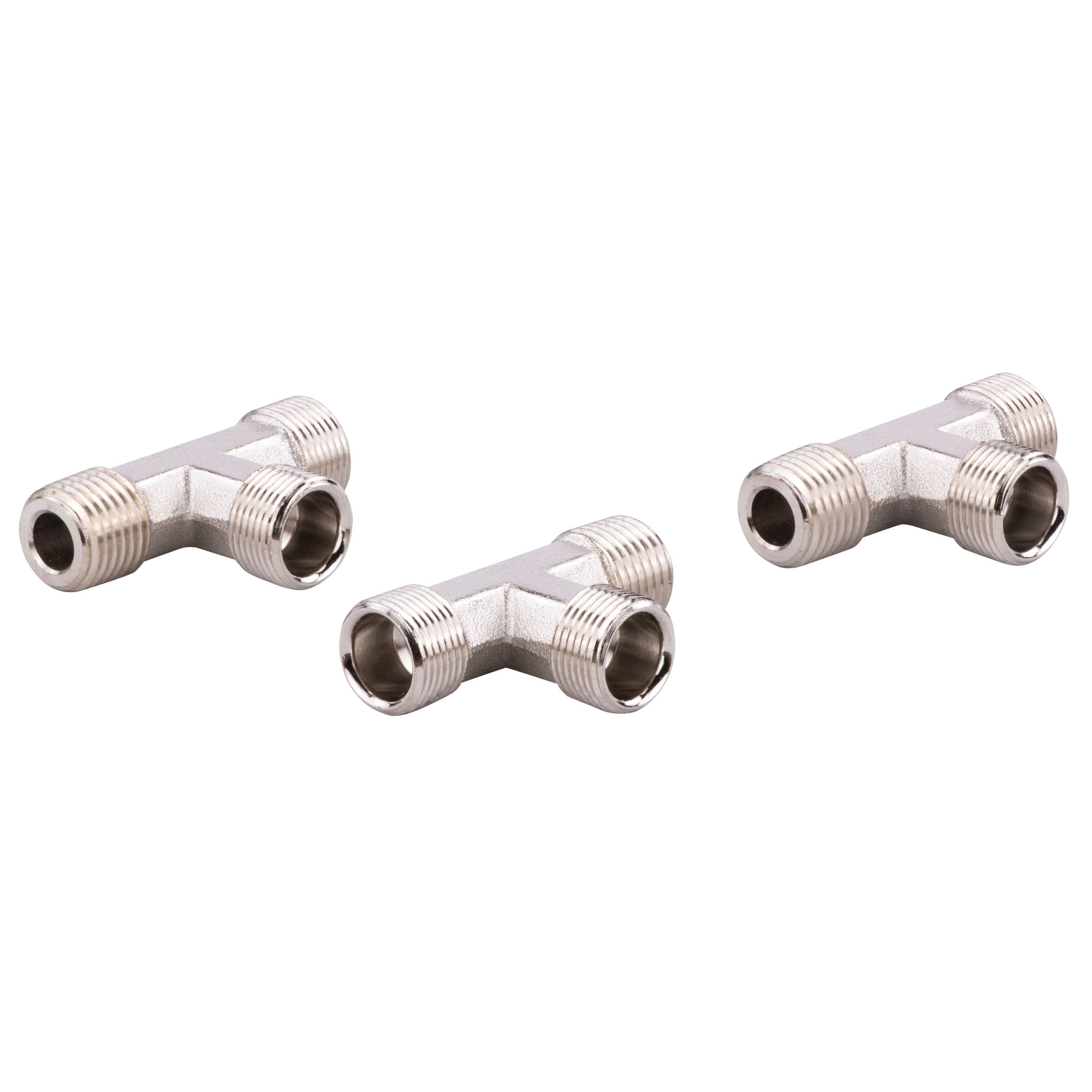 NPT Tee Fittings (1/4” NPT to 3/8” Tube, 90°, 3 Per Kit)